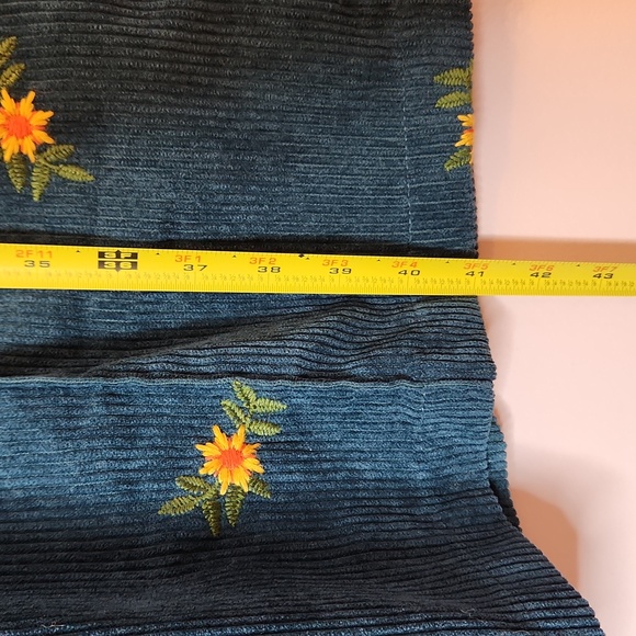 CIDER Women’s Corduroy Square Neck Floral Pattern Jumpsuit, size M - Picture 8 of 15